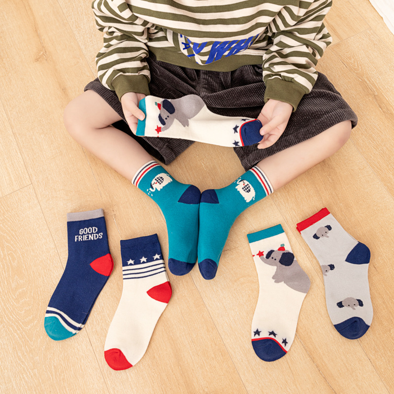 Cotton Crew Sock Pack - Paquete de 5 calcetines para niños