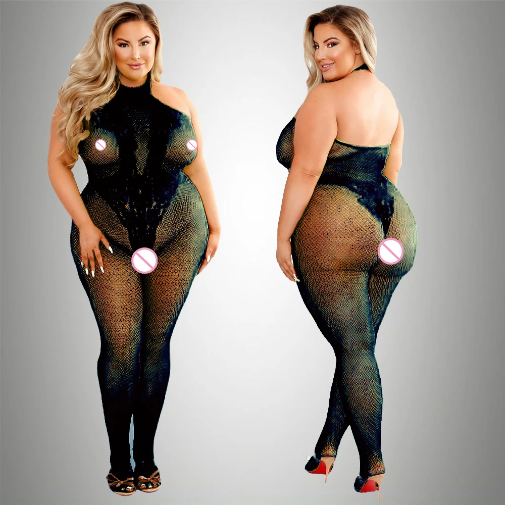 Fishnet Stocking Women - Body de talla grande para mujer,