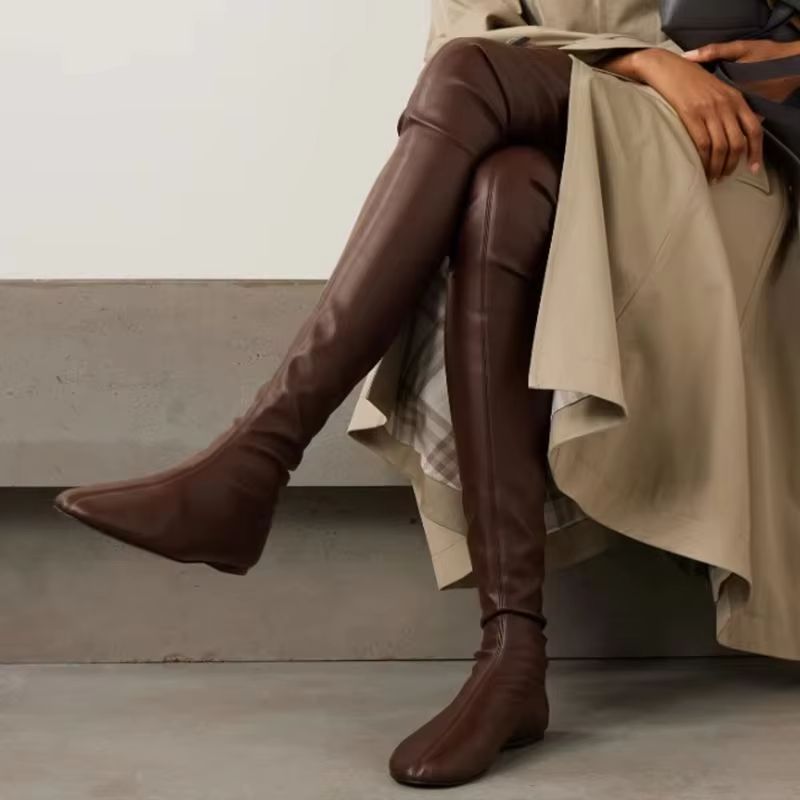 Botas largas hasta el muslo de - Boot Sock Slouchy reseña y precio