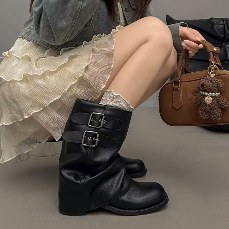 Botas Negras de Media Pantorri - Boot Sock Slouchy reseña y precio