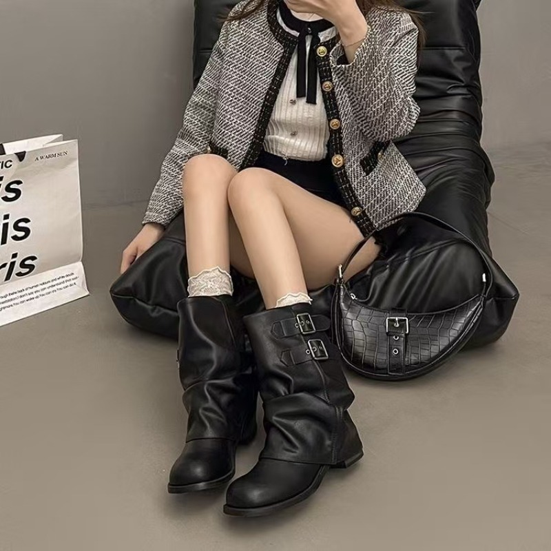 Botas Negras de Media Pantorri - Boot Sock Slouchy reseña y precio