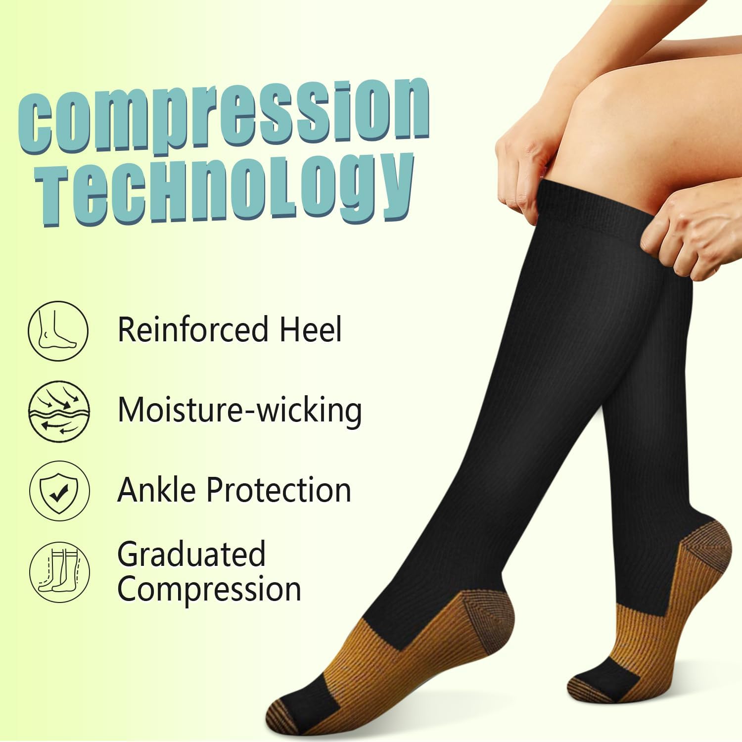 6 pares de calcetines de compr - Compression Sock Medical reseña y precio